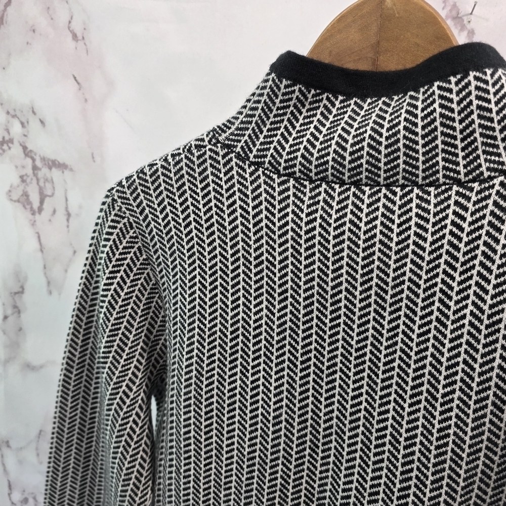 Title Nine Sweater Womens Medium Black Merino Wool Pullover Barra Mock Neck - Picture 6 of 11